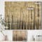 Designart - Golden Birch Forest I - Landscapes Print on Natural Pine Wood